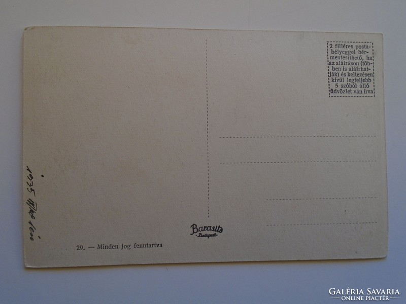 D184334  Régi képeslap  VESZPRÉM   Püspökkert  1935