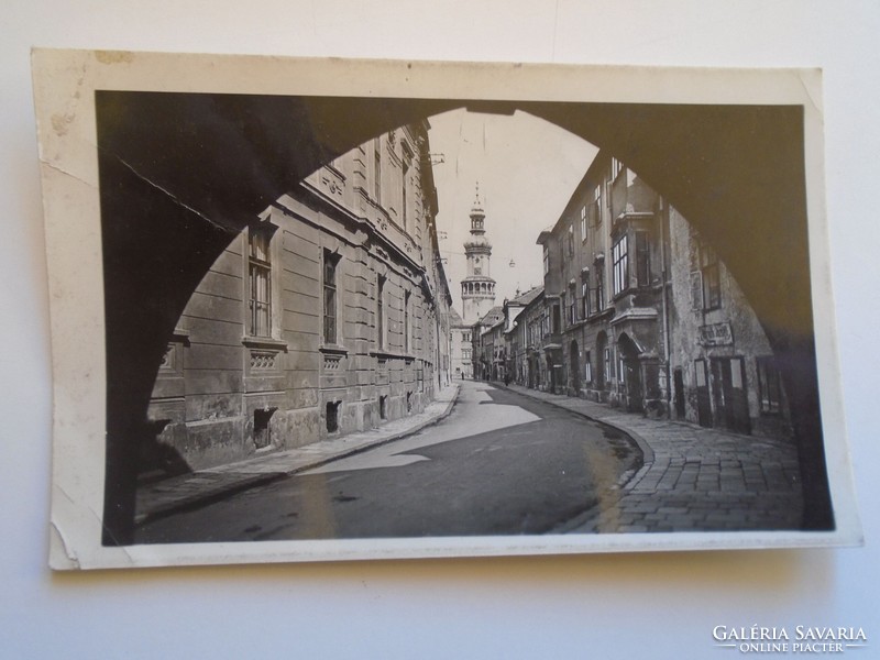 D184324 Régi képeslap Sopron Kolostor utca a várostoronnyal  Portó 1951