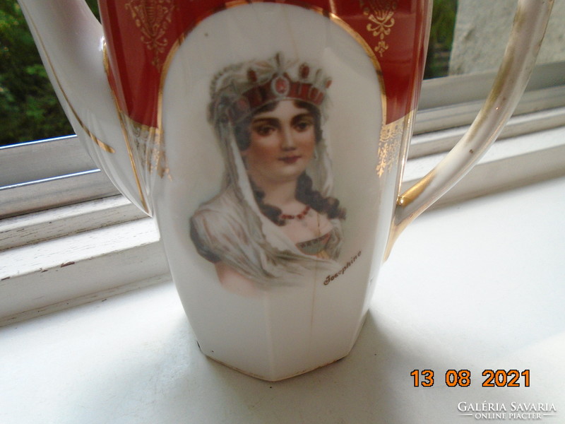 19.S altwien coffee pouring with josephine portrait with hand and embossed markings and numbering