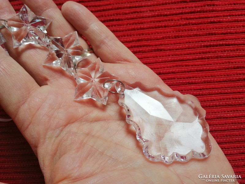 Karácsonyi függeszték 29 cm-es kristály jellegű akril dísz