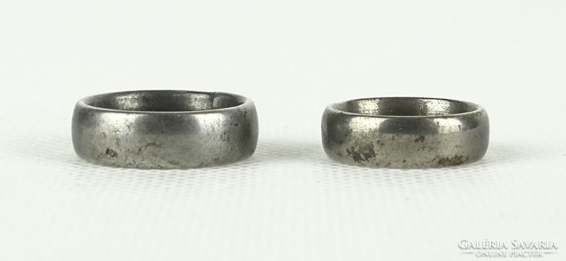 0X827 old world war wedding ring pair