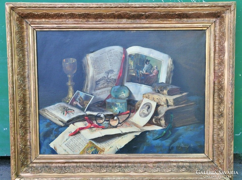 Table still life by Tibor Idranyi (1896-1979).
