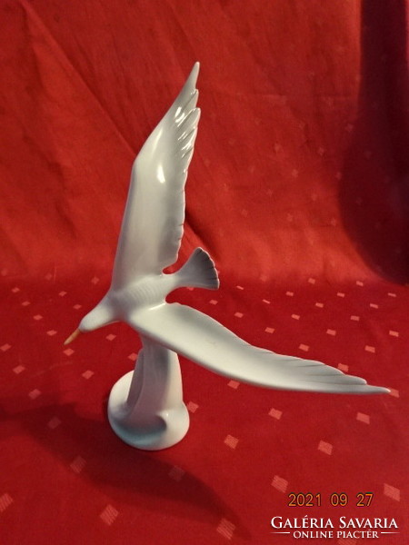 Hollóház porcelain figurine, hand-painted seagull, height 24 cm. He has!