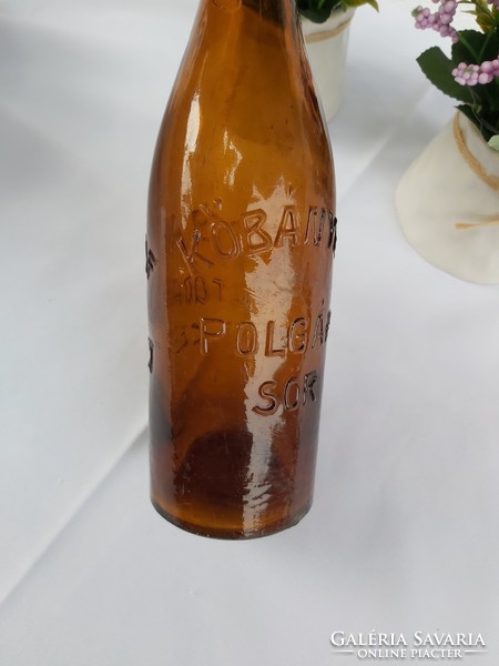 Extra rare beer bottle zilzer adolf offspring kecskemét on the back of Kőbánya civilian beer collection piece