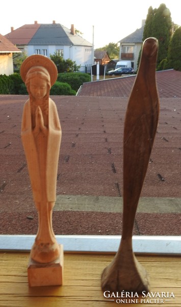 Modern wooden sculpture - Mary