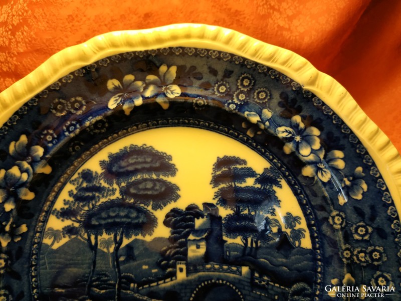 Antique English bowl, plate, centerpiece
