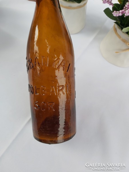Extra rare beer bottle zilzer adolf offspring kecskemét on the back of Kőbánya civilian beer collection piece