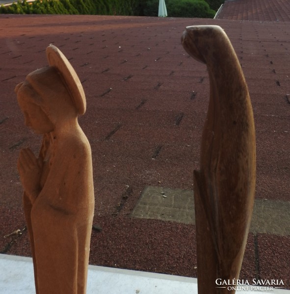 Modern wooden sculpture - Mary