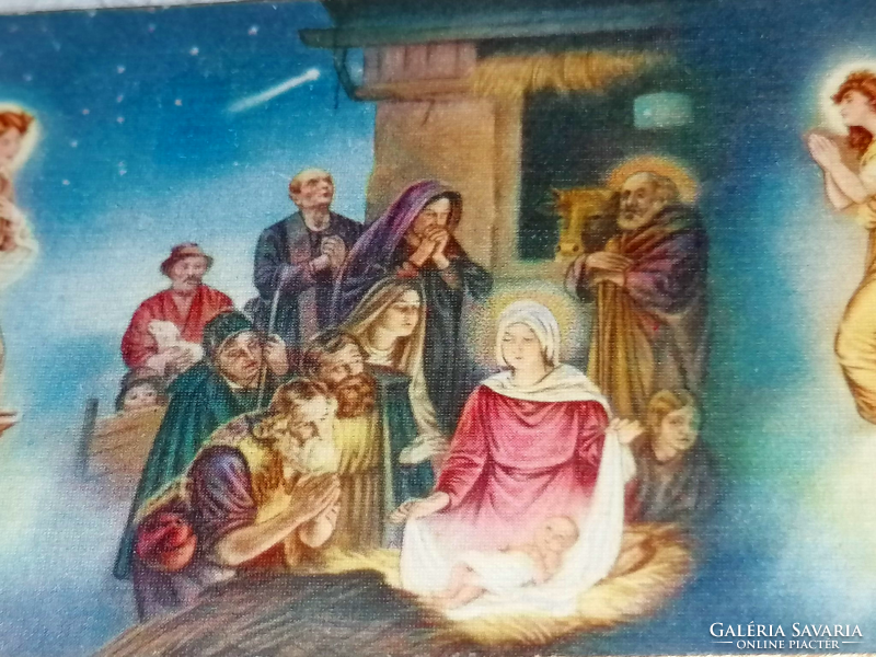 Régi  szentkép, imakönyvbe Jézus születése, a három királyok látogatása.   25.