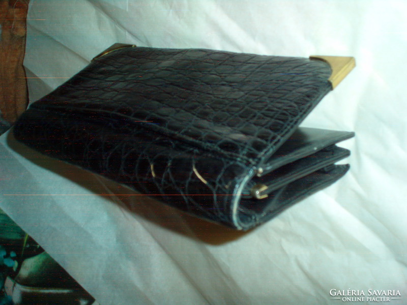 Vintage genuine crocodile leather wine bag, shoulder bag