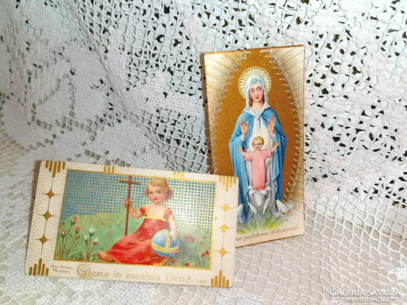 Two old holy images, in a prayer book on 29 October 1914.