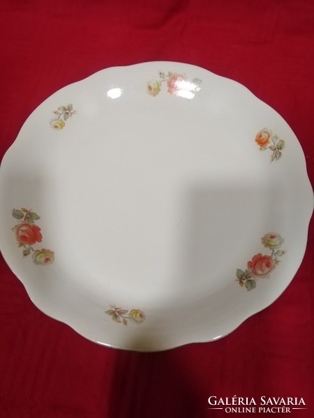 Rose patterned old shielded large serving bowl