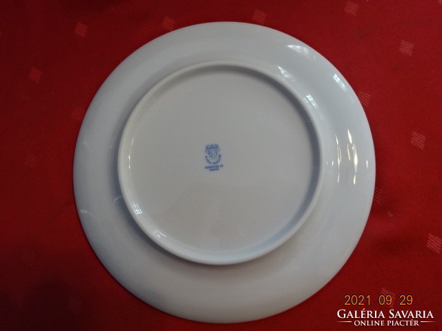 Great Plain porcelain small plate, six pieces, with black - gold pattern, diameter 19.5 cm. He has!