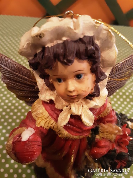 Különleges, nagy, karácsonyi angyal - dekoráció - karácsonyfadísz