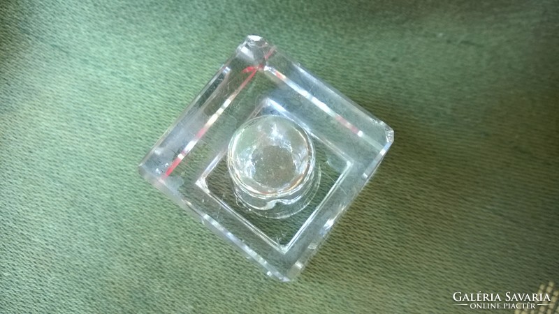 Mini glass jar with calamari ink holder