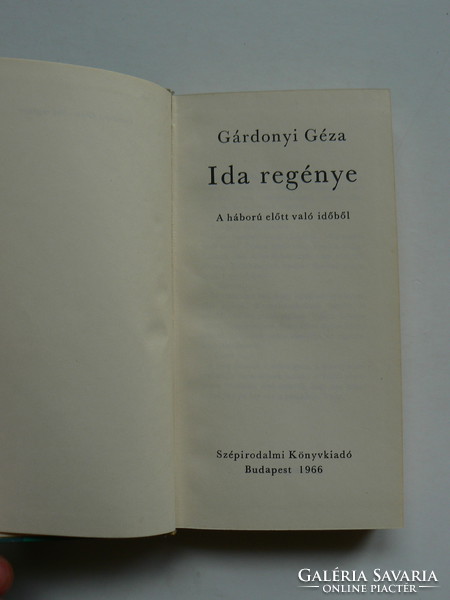 Géza Gárdonyi: ida's novel 1966, plan and illustrations of bitter ilona, book in good condition