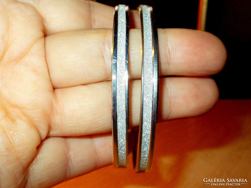 Italian quality mica stainless steel bracelet - set of 2