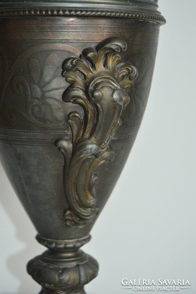 Dekoratív Antik Francia bronzírozott petróleum olajlámpa