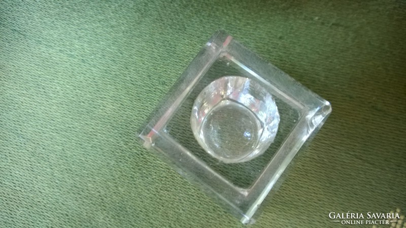 Mini üvegtégely-kalamáris tintatartó