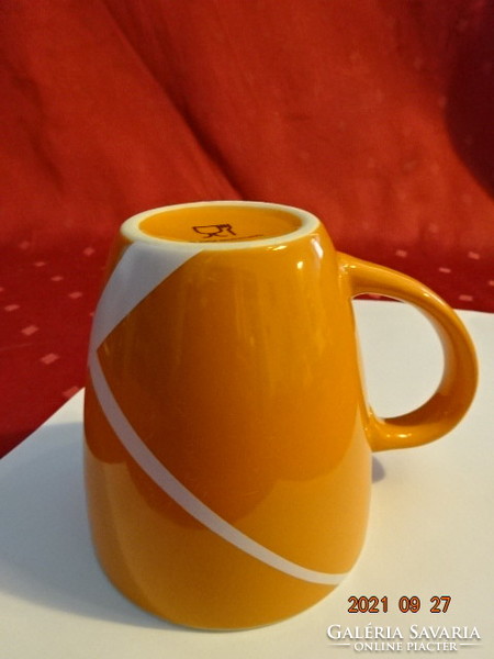 Mc Café porcelán pohár, mustár sárga színben, átmérője 9,5 cm. Vanneki! Jókai.