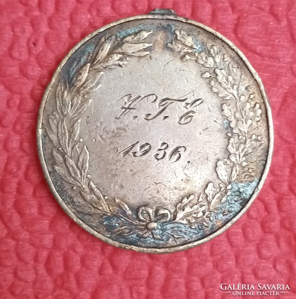 Monogrammed sports commemorative medal from 1936