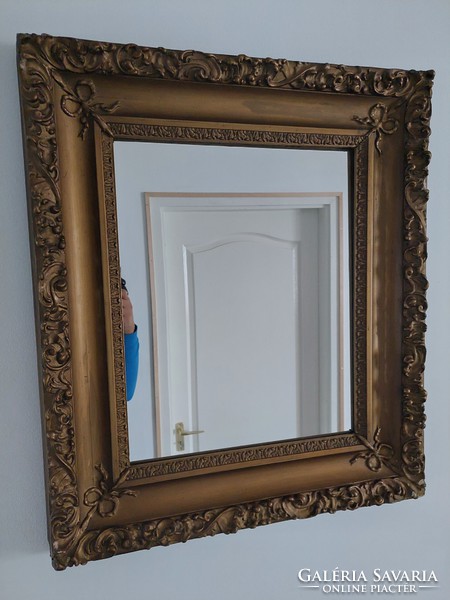 Picture or mirror frame with bow decoration 75 x 65 cm