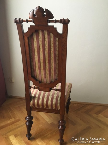 4 Antique Old German high back chairs
