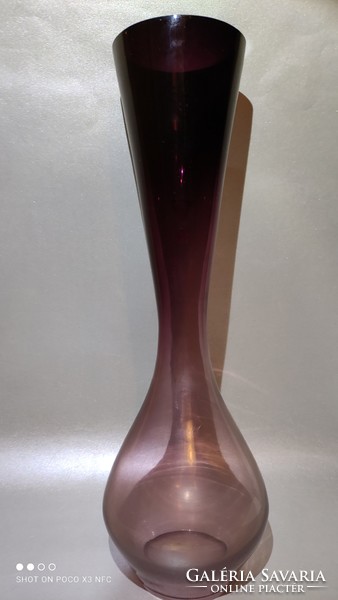Marked Hessian glass vase, rare large size 35 cm