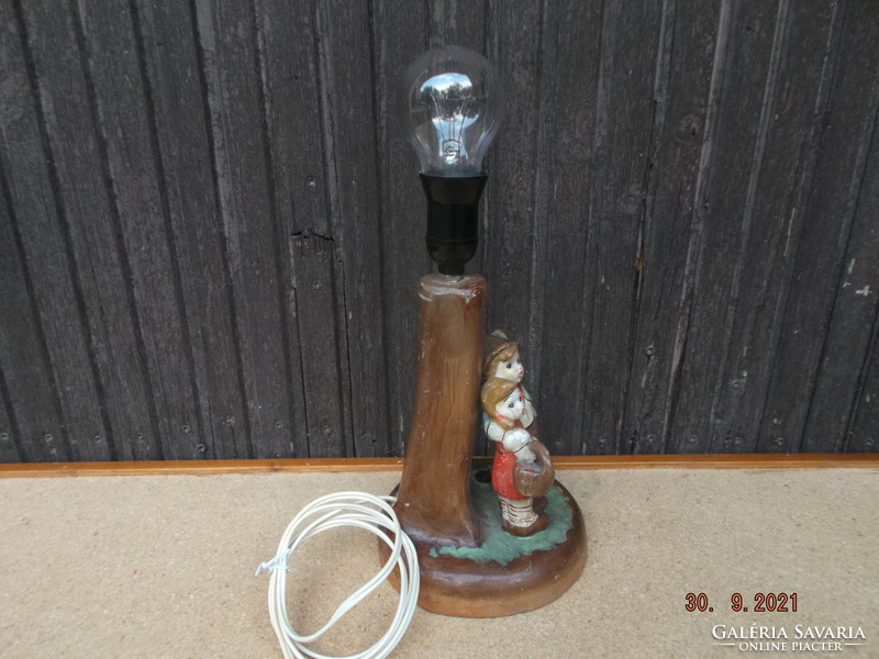 Old figural ceramic table lamp without bulb --- 3 ---