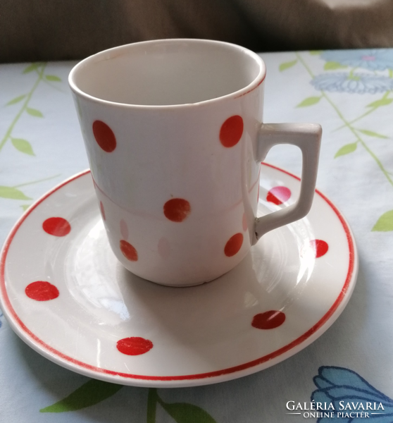 Old zsolnay mug + plate, breakfast set