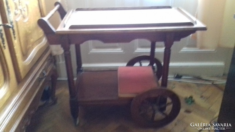 Wooden cart, sideboard