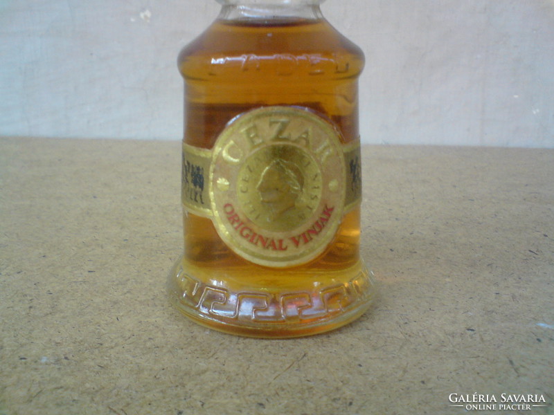 Retro Caesar cognac 0.05 l - old mini bottle with label
