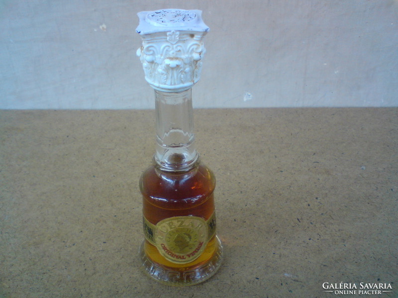 Retró Cezar konyak 0,05 l - régi mini címkés üveg