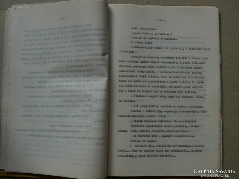 IRODALMI FORGATÓKÖNYV, "MESE HABBAL " 1977, ÍRTA: MAÁR GYULA, RENDEZTE: BÁCSKAI LAURÓ ISTVÁN