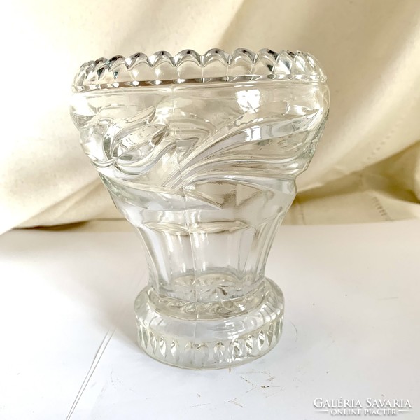 Retro vintage üveg váza 60-as évekből retro öntöttüveg váza