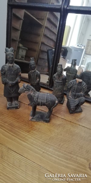 Chinese clay soldiers, terracotta soldiers, horse figurine souvenir