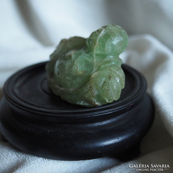 Jáde Nevető Pocakos Buddha kézi faragás szobor amulett kínai japán zöld Buddhista ima mala Feng Shui