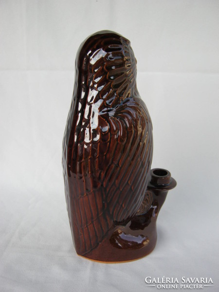 Retro ... Ceramic large owl candle holder 25 cm