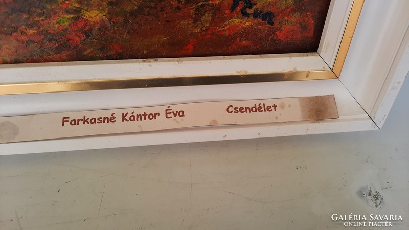 Mrs. Farkasnán kántor: still life (oil-wood fiber 40x50 cm)