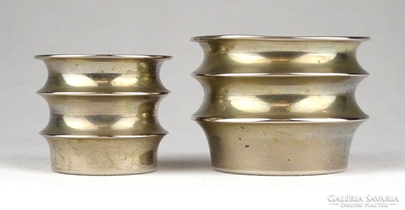 1E575 old marked bimark art deco metal cup pair