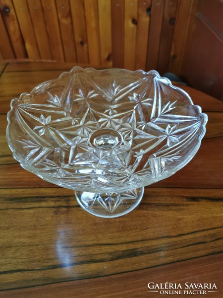 Glass cake plate with base, fruit bowl, centerpiece