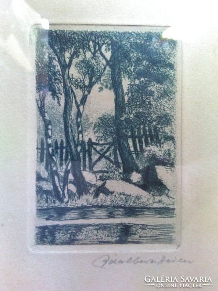 I got it down !!! Adalbert heiler (mooskirch 1918-2007 münchen) etching from the 30-40s