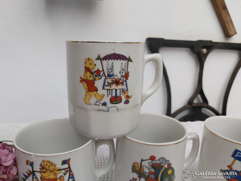 Extra rare raven house porcelain fairytale figure porcelain mug mugs nostalgia train circus