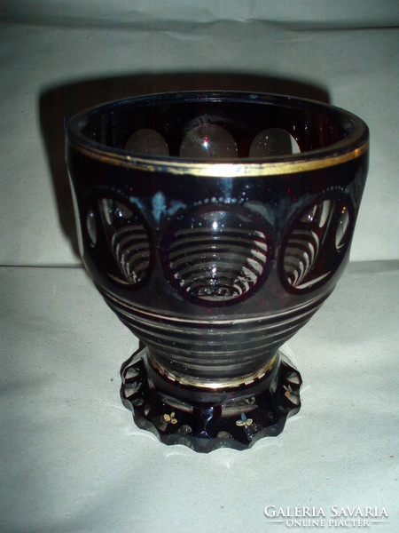 Antique Bieder thick cup and glass