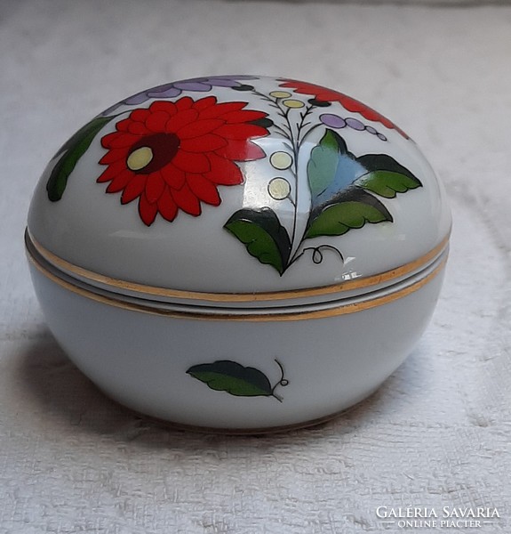 4626 - Kalocsai mintás porcelán ékszertartó - kézi festés