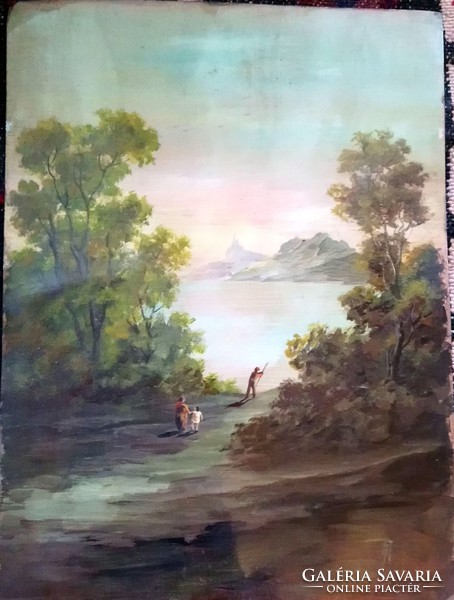 2 db XIX századi festmény párban.22x19 cm + keret