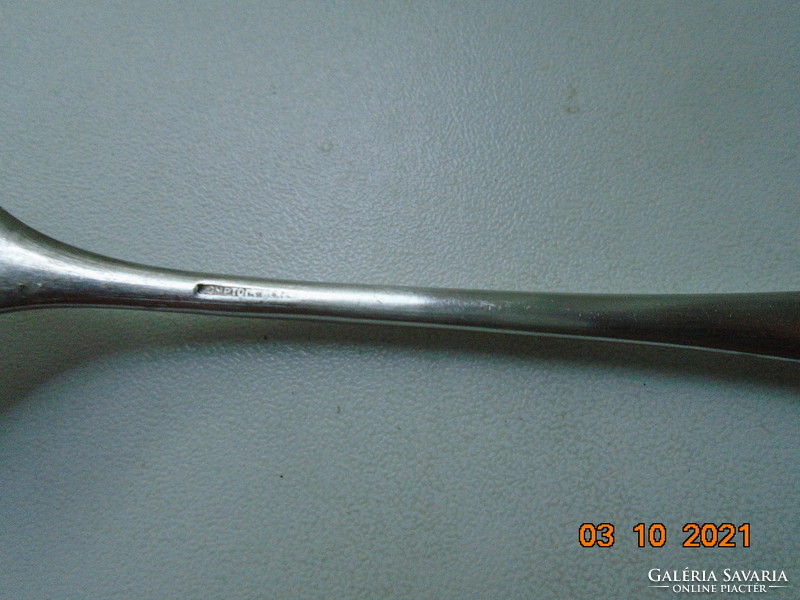 19. French French plate oyster fork metal blanc 1-ere with titre marking, unique numbering