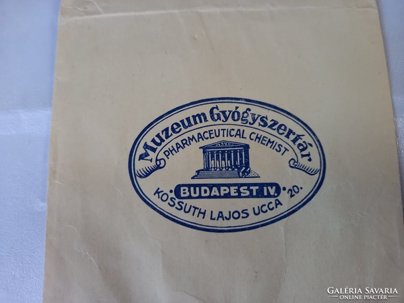 Old museum pharmacy paper bag