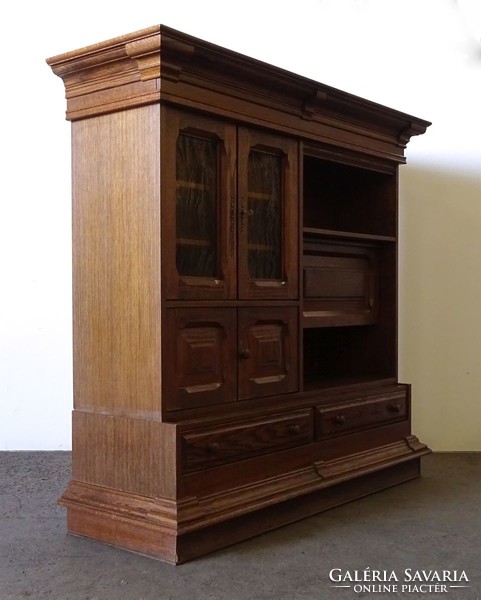 1F202 antique oak living room furniture with bar cabinet 158 x 167 cm