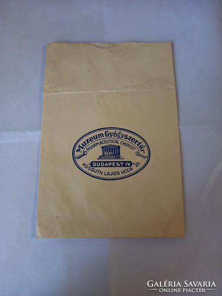 Old museum pharmacy paper bag